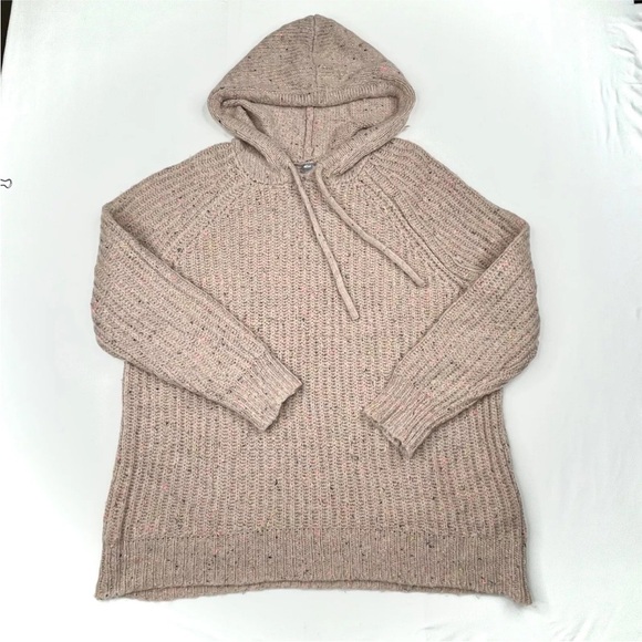 AERIE Open Road Speckled Sweater Hooded  Womens Small - Picture 1 of 6
